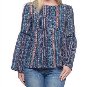 Bell Sleeve Top Boho Blouse